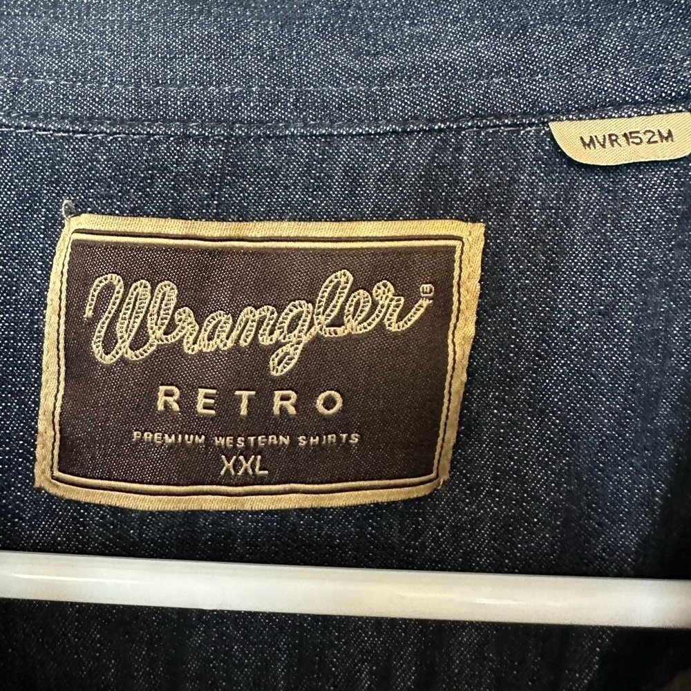 Wrangler Retro MVR152M Shirt Sz XXL Red/Gray Plaid W/Pearl Snaps - Picture 2 of 6